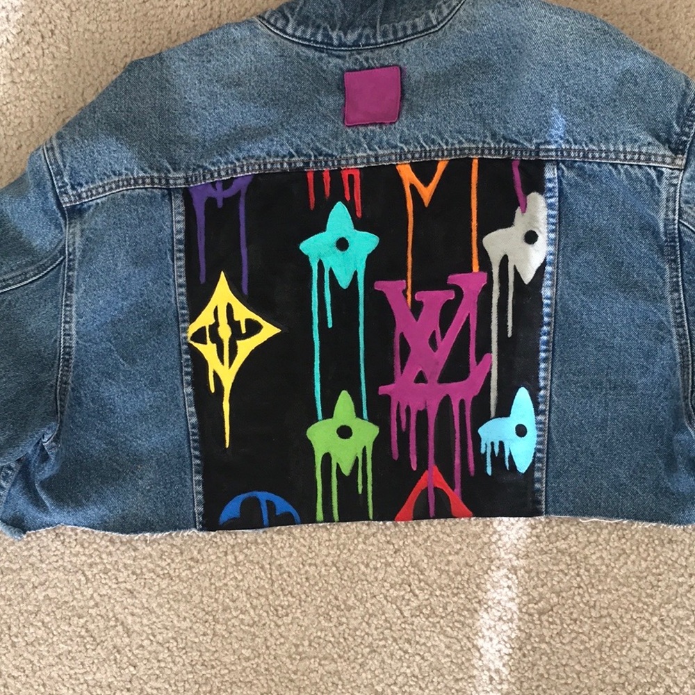 Hand Painted Jean Jacket- Perfect for Festivals